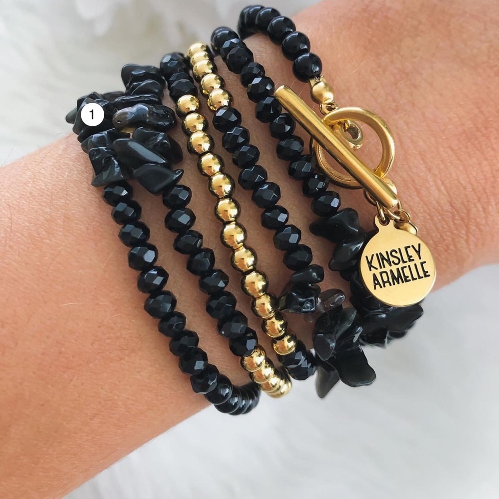 KINSLEY ARMELLE RAVEN WRAP BRACELET